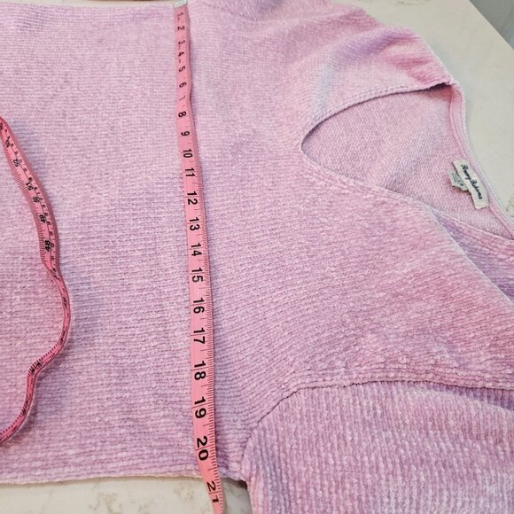 Tommy Bahama Luna Chenille Sweater Large Light Purple V-neck Relaxed - Picture 8 of 9